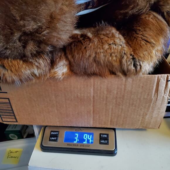 Vintage Opossum Fur Coat Womens S/M Brown Hopper Furs Knee Length - Picture 16 of 16